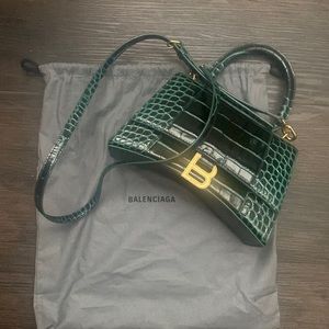 Green/Black Balenciaga Hourglass Bag